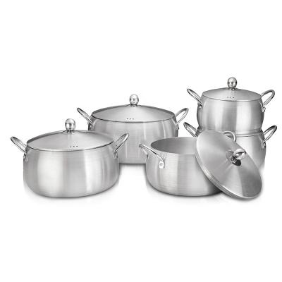 China Viable best selling belly pot kitchenware cookware food aluminum sanding hotpot sets cookware soup pot for sale