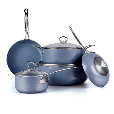 China Interesting One Pakistan Large Storage 4pcs Casselore Outdoor Luxury Interesting Commercial Utensils Set Induction Cooker Hotpot Set For Food for sale