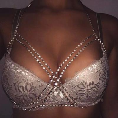 China Sexy Bling Bling Hotwife Sexy Bikini Body Jewelry For Women Full Rhinestone Pave Underwear Crystal Bead Body Chain for sale