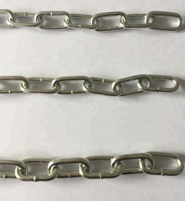 China Drag Chain Electro Galvanized Short Welded Link Chain DIN766 Galvanized Short Link Chain for sale