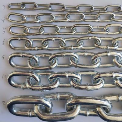 China Drag Chain Mild Steel Chain Galvanized Medium Link Chain GI G30 Link Chain for sale