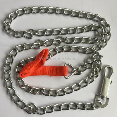 China Drag Chain Chrome Plated Twisted Dog Chain With PVC Handle for sale