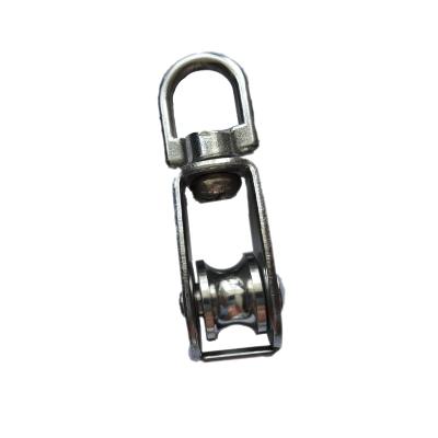 China Fittings SS304 Stainless Steel Pulley Rope Swivel Lifting Pulley 15MM 20MM 25MM 32MM 50MM 75MM 100MM for sale