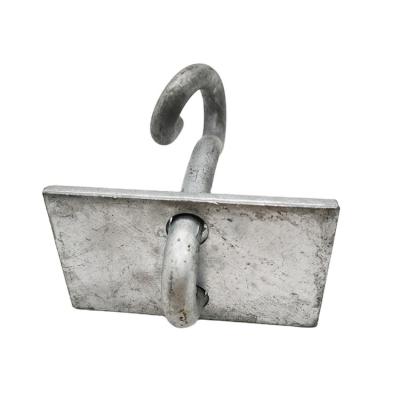 China Heavy Industry Cheap C Drop Forged Galvanized Steel Draw Hook With Wall Mounted In Stock for sale