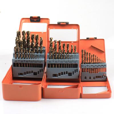 China HSS M35 Cobalt Cobalt Twist Drill Bit Aluminum Drill Bit Sets Drill 13/19/25 Pcs Stainless Steel Twist Drill Bits For Metal/SS for sale