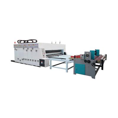 China Automatic Corrugated Box Making Machine Cardboard Feeder Model Line Feeding Three Color Flexo Printing Corrugated Pizza Box Making Die Cutting Machine for sale