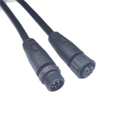 China M12 IP67 5pin LED Strip Light Extension Cable Power Cord Male-Female Waterproof Connector JH-M12-MDF11-2P-X for sale