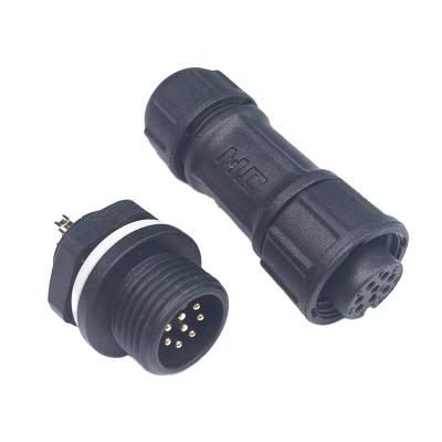 China Outdoor Lighting Design Ip68 M12 8pin High Quality Male Female Waterproof Connector for sale