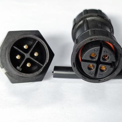 China Factory Outdoor M20 4pin Ignition High Quality Waterproof Cord Screwed Wire Connector for sale