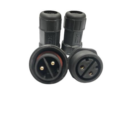 China Outdoor M25 2PIN Lighting Power Cable Male Female Wiring Waterproof Connector for sale