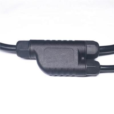 China Factory Outdoor Lighting High Quality Y Type Led Waterproof Power Cable Connector for sale