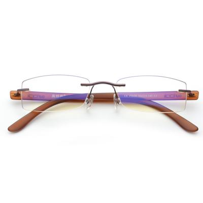 China CE TR90 Rimless Glasses Frames Blue Light Filter Glasses For Computer for sale