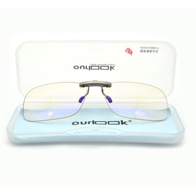 China Anti Glare Patent Anti Fatigue Anti Fatigue Bluelight Blue Light Blocking Clip On Glasses For Computer for sale