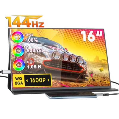 China 144Hz SRGB 2.5K QHD Travel Portable Mobile Gaming Monitor HDR Ultrathin Te koop