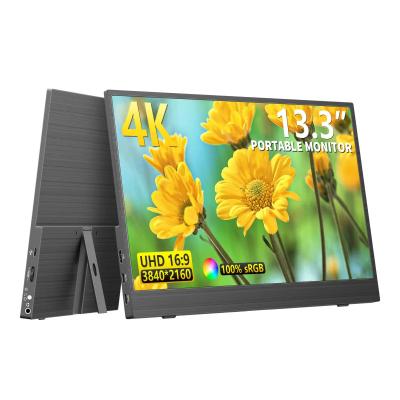 China 13.3 pulgadas LCD pequeño portátil pantalla externa monitor de ordenador externo 3840x2160P en venta