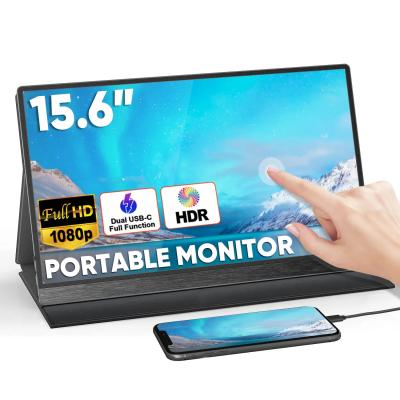 Cina Monitor esterno portatile a batteria con schermo LCD 1080P USB C HDR IPS in vendita