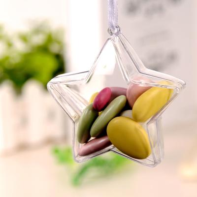 China Transparent Food Grade Food Grade Stock Plastic Packaging Gift Candy Stars Box for sale