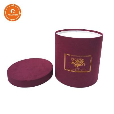 China Handmade Valentine's Day Rose Flower Boxes Packaging Luxury Preserved Suede With Logo Velvet Hat Hot Stamping Box Customized for sale