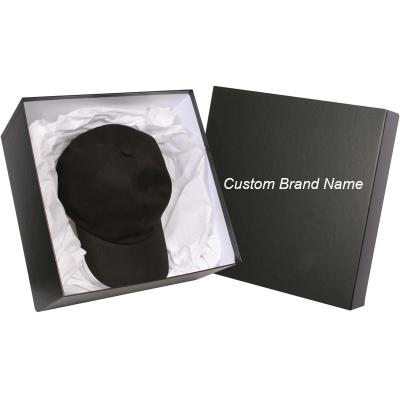 China Beautiful Handmade Generous Square Hat Cap Gift Box With Logo Custom Free Design Black Mini Cap Shipping Boxes for sale