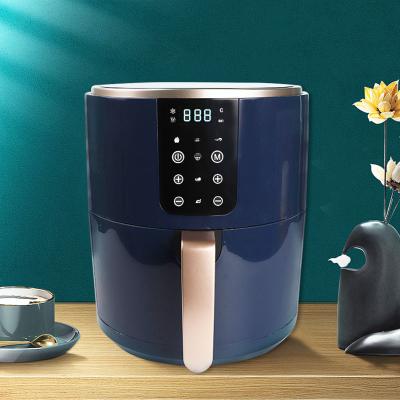 China Household COLLITY Non-Stick Coated Glass Touch Screen Round Electric Air Fryer with Deep Air Oil Free Fryer for sale