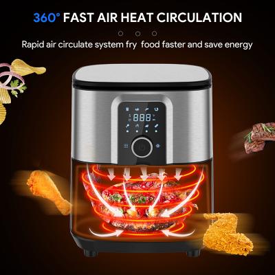 China High Quality Household Kitchen Appliances Stainless Steel Digital No Oil Air Fryer Liners Electric Fryer for sale