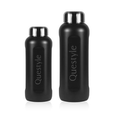 China Durable Square Double-Layer Stainless Steel Vacuum Structure Design Thermos Water Bottle With Hand Strap for sale