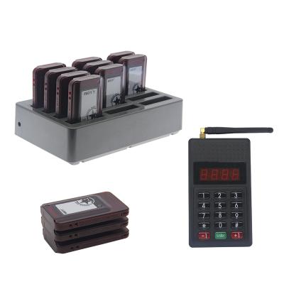 China Queue Restaurant Guest Paging System Calls Table Button Wireless Queue Management System for sale