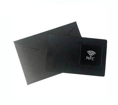 China Matte black stainless steel metal nfc waterproof / waterproof contactless business card for sale