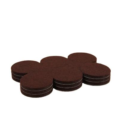 China Factory Modern Professional Furniture Felt Pad Pad Brown Round 35Mm Furniture Leg Felt Pad for sale