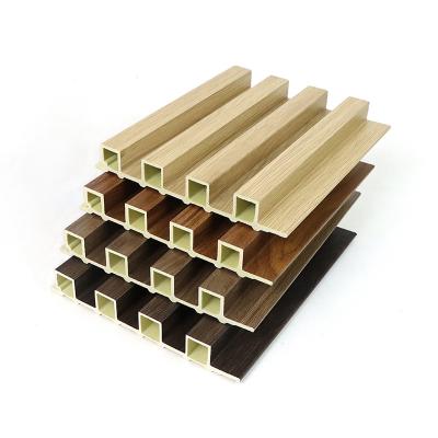 China Eco-friendly Popular Interior Easy Grain Wood Plastic Composite Cladding Panel Wood WPC Composite Wall Panel for sale