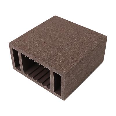 China eco-friendly pe wood plastic compound exterior wpc decoration square cavity timber tube for sale