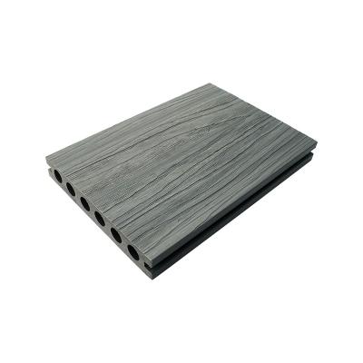 China Exterior Decking Composite Wood Texture Eco-Friendly Co-extruded Wood Grain Anti-Slip Weatherproof for sale