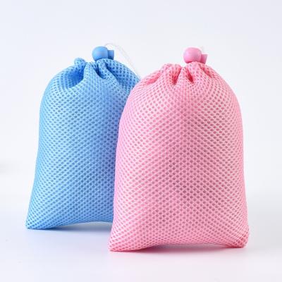 China Towel Shockproof Promotional Shoes Massage Jewelry Gift Package Dustproof Pockets Sandwich Mesh Storage Bag Drawstring Custom Bag for sale