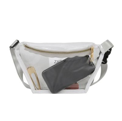 China Water Proof Customized Summer Ladies Pussy Pack PVC Waist Bag Bum Pocket Belt Bag Transparent Clear Transparent for sale