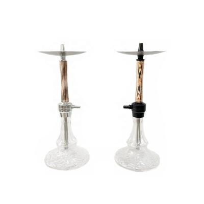 China Factory Wholesale Wooden Shisha Hookah Shisha Smoking Hookah Russian Shisha With Glass Chicha Accessories Set for sale