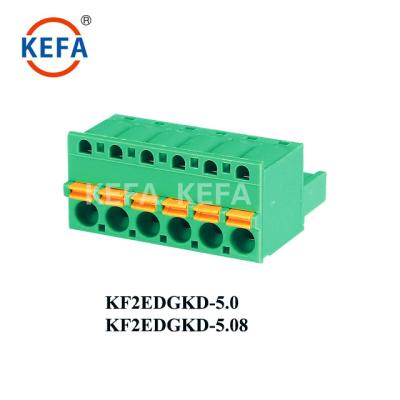 China Spring terminal block with press 5.0mm 5.08mm pitch KF2EDGKD-5.0/5.08 KF2EDGKD-5.0/5.08 for sale