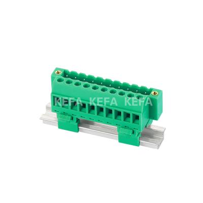 China PCB Socket In Terminal Terminal Block 5.08mm Connector With Cable Male Socket Strip Flange Nut Panel Electrical Connector KF2EDG-VKM KF2EDG-VKM-5.08 for sale