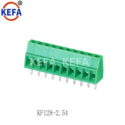 China 2.54mm Flange KF128-2.54 Rising PCB Screw Terminal Block 26-18AWG 1.0MM2 for sale