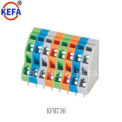 China Terminal Block KFM736 21 - 5.0mm Pitch Two Tier Color Barrier Pin Connector A.W.G. 30 for sale