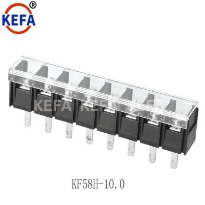 China PCB 30A Screw Barrier Terminal Block With Cover Insulated Terminal Connector For Power KF58H-10.0 KF58H-10.0 for sale