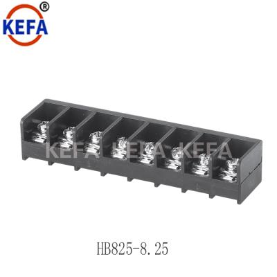 China PCB Barrier Terminal Block 8.25mm Connector Electrical Strip Wire Terminal Connector HB825 HB825-8.25 for sale