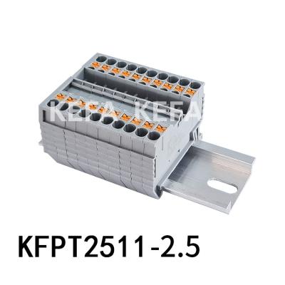 China New Factory Directly Din Rail Terminal Blocks KFPT2511 2.5mm Gray Color KF2511-2.5 for sale