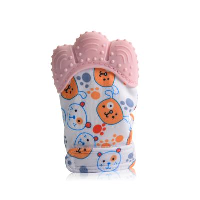 China Free Sample Safety Free Sample Newborn Silicone Chewing Glove Silicone Baby Teething Glove Newborn Teether Mitt For Baby for sale