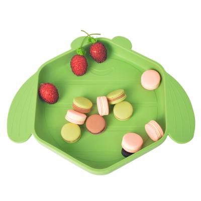 China 2022 Design Kids Suction Dish Toddler Silicone Feeding Dish Food Grade BPA Free Hot Sustainable Baby Silicone Tableware Feeding Dish for sale