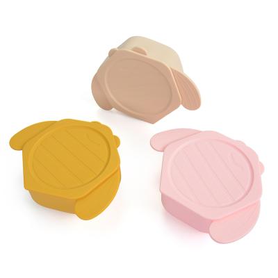 China BPA Free Cute Design High Temperature Baby Feeding Silicone Rolls Silicon Bowl Kid Child Suction Cup For Children for sale