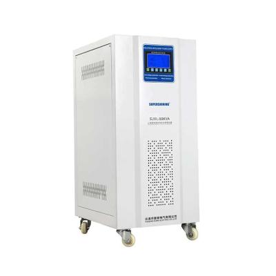 China â ‰ ¥ 98.5% LCD display high precision three-phase voltage stabilizer TNS/SJW-50KVA. for sale