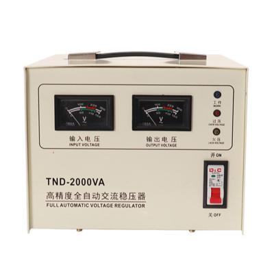 China New TND 2k SVC Voltage Stabilizer Servo Motor Stabilizer svc-2000kva AC Single Phase Voltage Regulator for sale