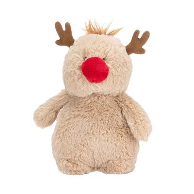 China Small Soft Stuffed Eco - Friendly Material Christmas Reindeer Toys Animal Reindeer Plush Toy for sale