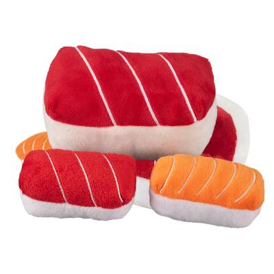 China Viable Pet Toy Shrimp Rolling Stuffed Catnip Toy Sushi Cat Sushi Toys for sale