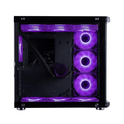 China Professional Computer Case Factory 12V ARGB LED Case Fan Diamond Ring RGB Fan Cooler CPU for sale